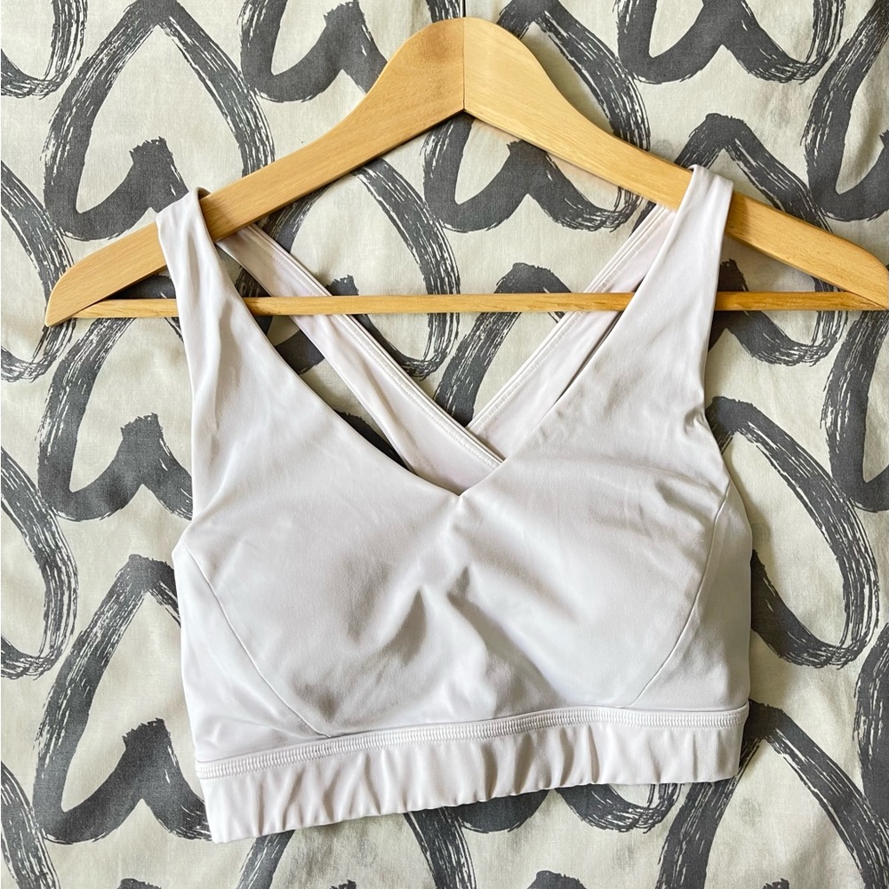 Lululemon White Crossover Sports Bra